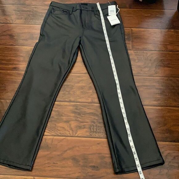 Mother The Insider Ankle Black Faux Leather Cropped Pants Modern NWT - Picture 11 of 16